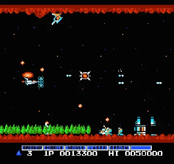 Gradius (USA) screen shot game playing